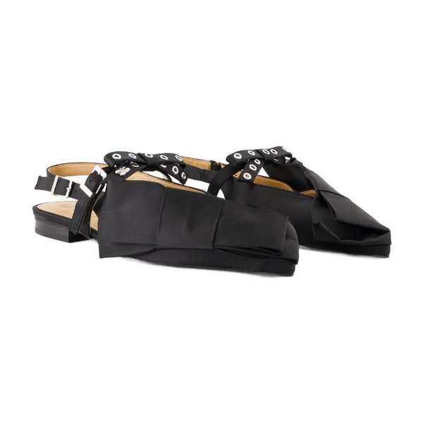 サンダル・ミュール Ganni Big Bow Ballerinas - Ganni - Synthetic - Black Ganni Big Bow Ballerinas - Black | Garmentory