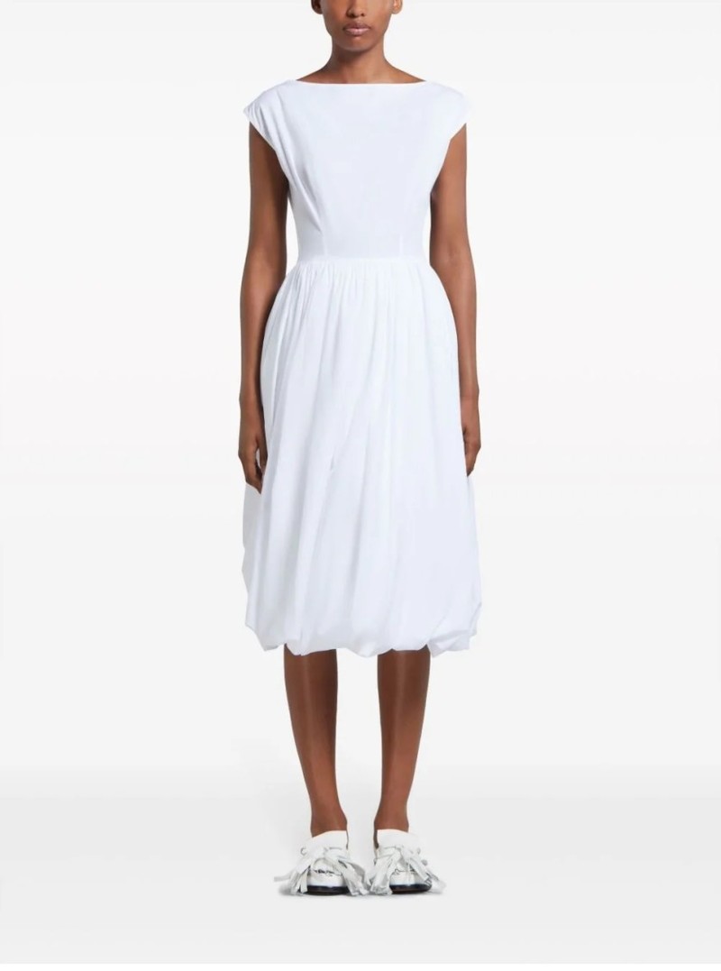 オールインワン・サロペット Marni Mid-Calf Dress With Fitted Bodice Marni Mid-Calf Dress With Fitted Bodice - White | Garmentory