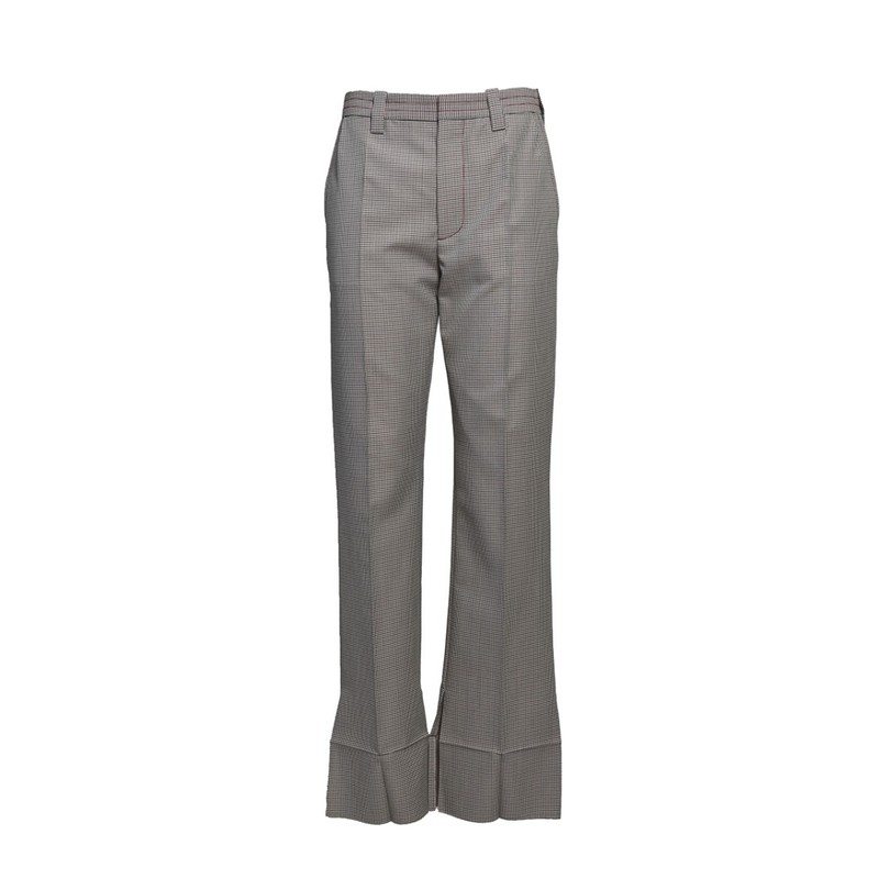 パンツ Marni Multicolor Houndstooth Wool Blend Straight Pants Marni Houndstooth Wool Blend Straight Pants - Multicolor