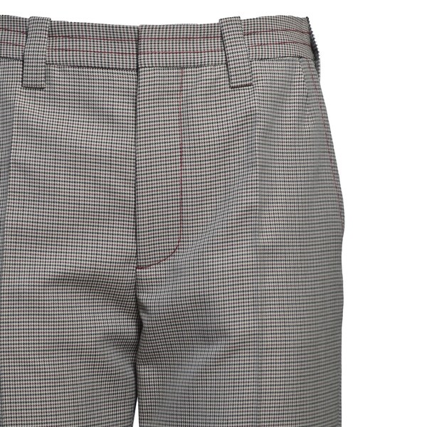 パンツ Marni Multicolor Houndstooth Wool Blend Straight Pants Marni Houndstooth Wool Blend Straight Pants - Multicolor