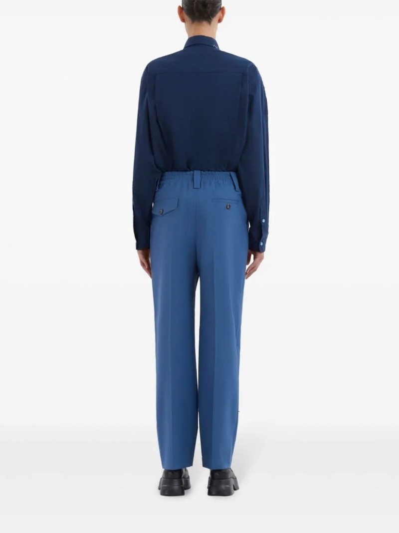 パンツ Marni High-Waisted Wide-Leg Trousers With Sharp Pleats Marni High-Waisted Wide-Leg Trousers With Sharp Pleats