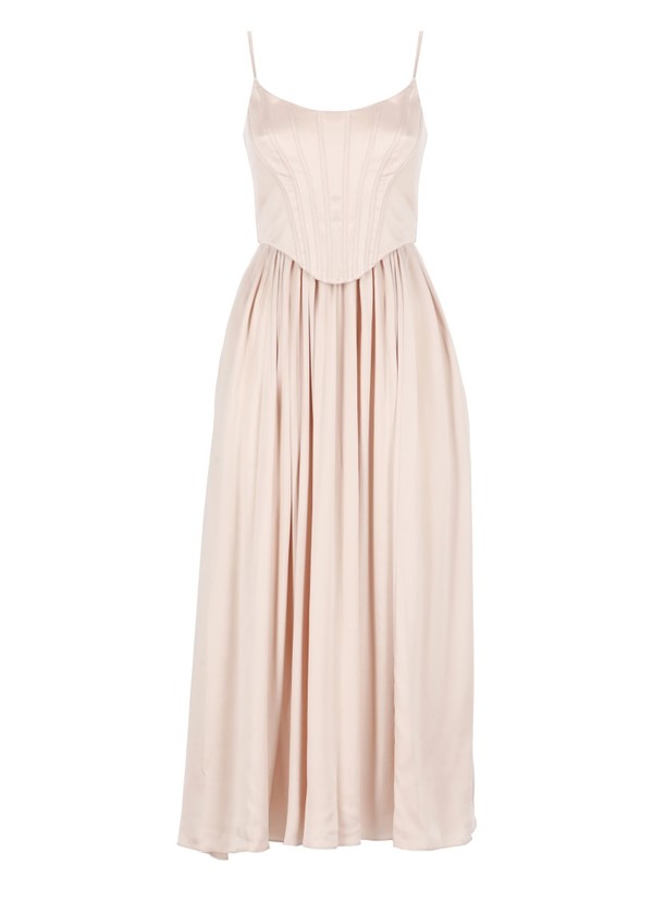 Zimmermann Corset Midi Dress - Neutrals | Garmentory