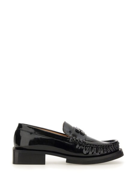 国内発☆関税込【Ganni】バタフライロゴ ローファー ブラック GANNI ガニー ローファー Butterfly Logo Loafers 大きいサイズ