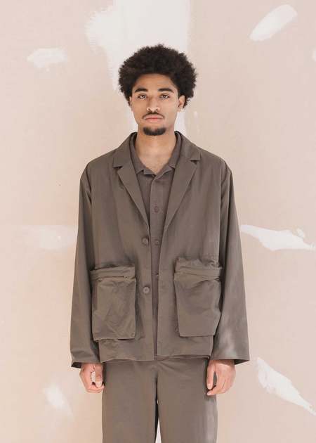 Engineered Garments NB Jacket - Khaki Nyco Mini Tattersall