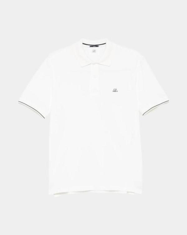 C.P. Company 18CMPL130A006263G103 Polo Shirt - Gauze White