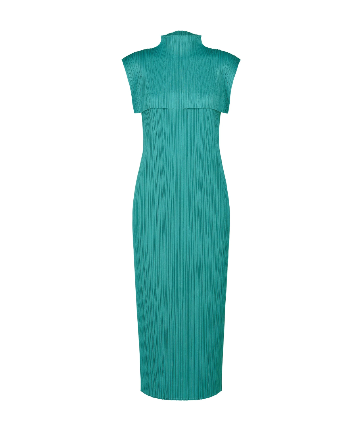 Pleats Please by Issey Miyake June Monthly Colors Dress - Turquoise Green |  Garmentory