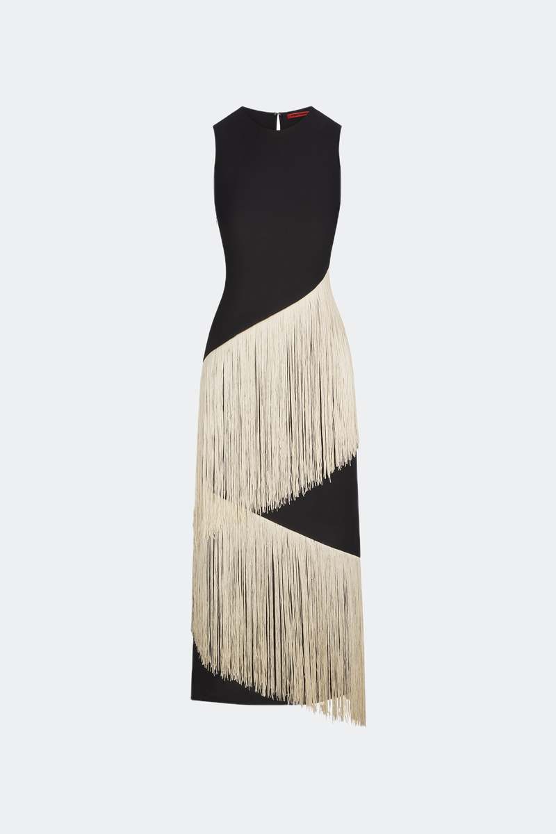 Simon Miller Copacabana Fringe Dress - Black
