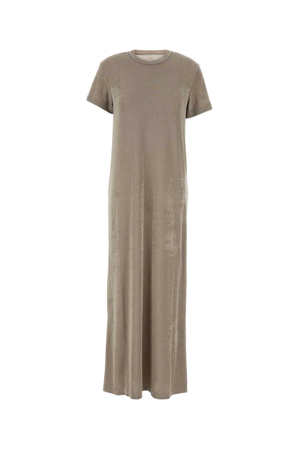 ワンピース Ami Khaki Stretch Polyester T-Shirt Dress Ami Alexandre Mattiussi Khaki Stretch Polyester T-shirt