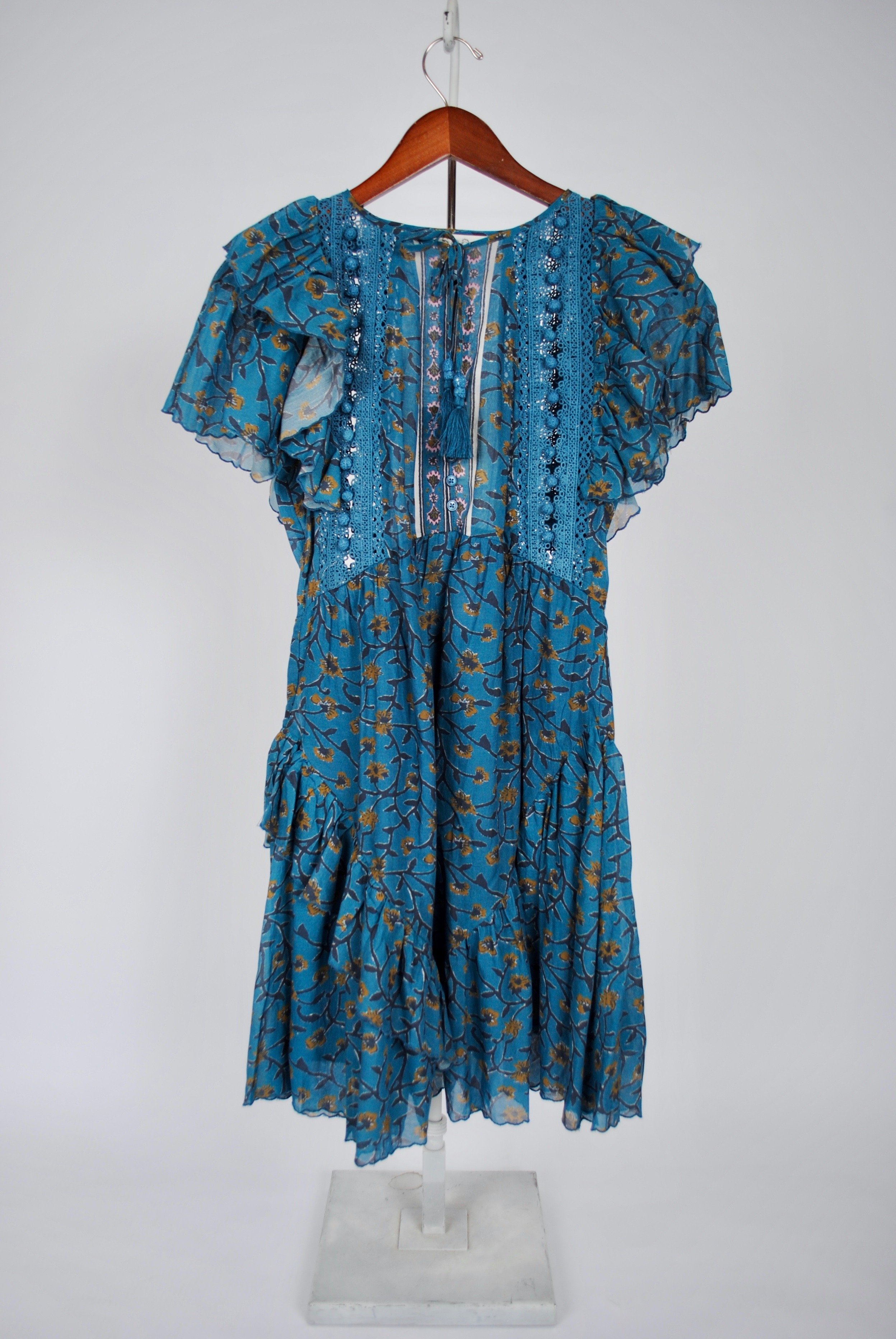 SEA Kaylee Printed Dress - STEEL BLUE | Garmentory
