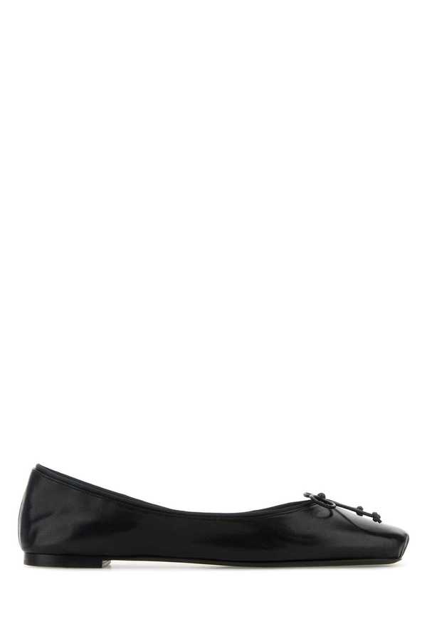 フラットシューズ KHAITE Black nappa leather Charlotte ballerinas Khaite Charlotte Ballerinas - Black | Garmentory