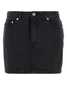 A.P.C. Black Denim Mini Skirt - Washed Black - Thumbnail 1