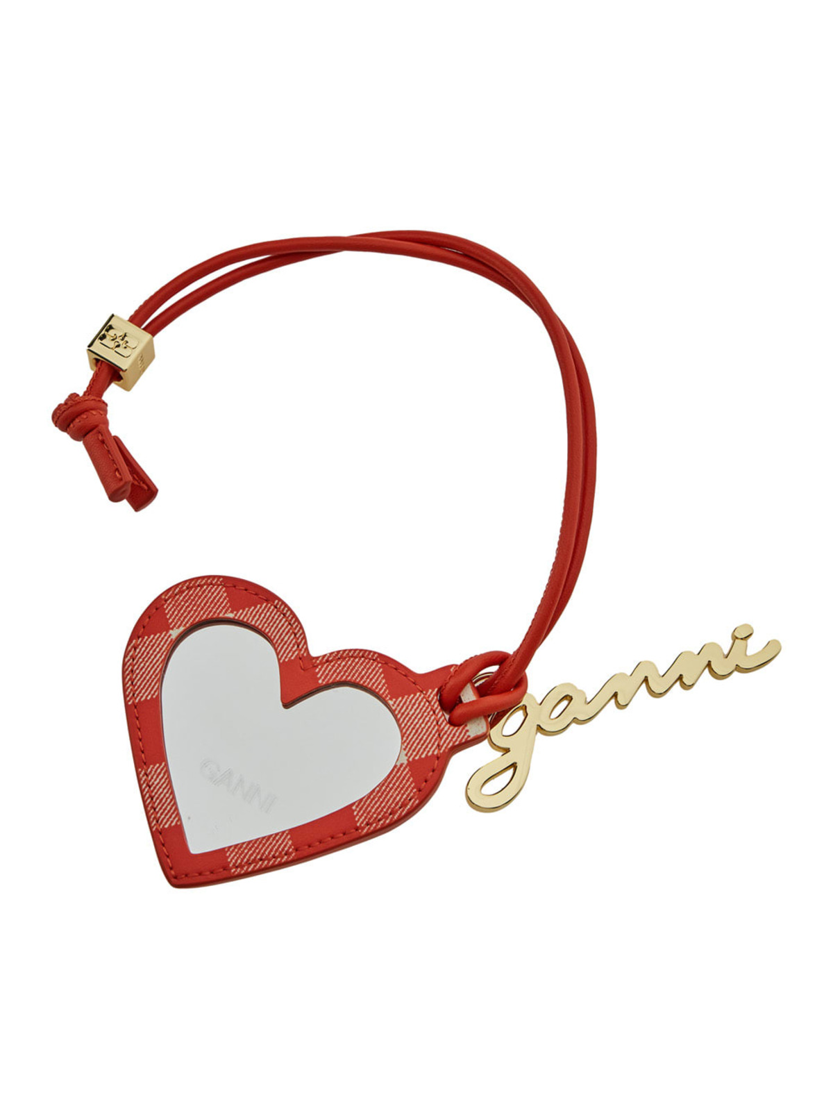 【関税&送料込】Ganni Heart-Shaped Mirror Bou Red Ganni Bou Heart Mirror - Red | Garmentory