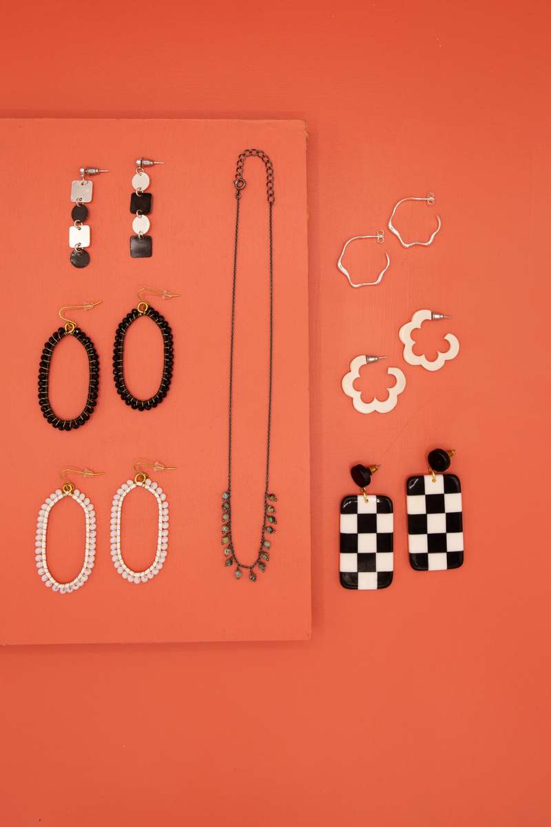 Fair Anita Checkered Resin Earrings
