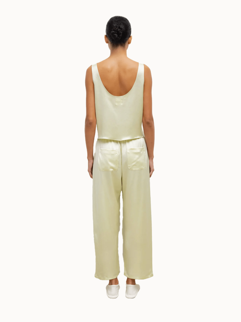 Leset Barb Crop Drawstring Pant - Citron