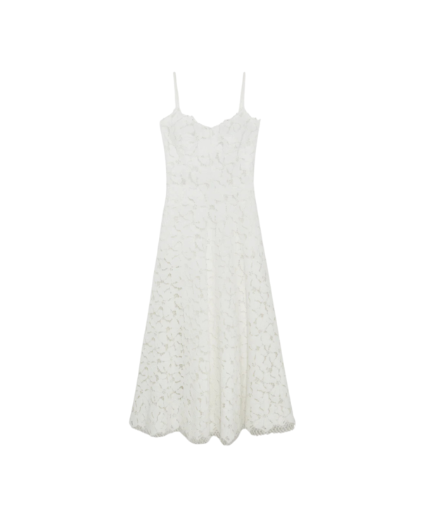 Jonathan Simkhai Julia S/L Midi Dress - Ivory | Garmentory Jonathan Simkhai Julia S/L Midi Dress - Ivory | Garmentory