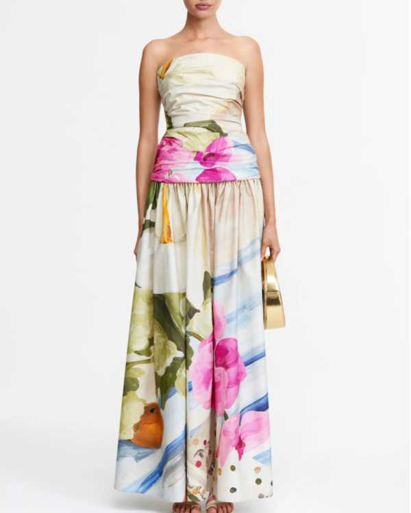 open lace back dress Acler Halewood Maxi Dress in Honey Gold  Coco & Lola