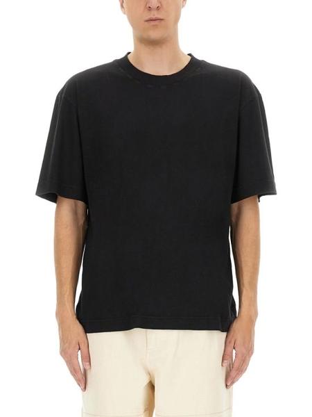 Margaret Howell Cotton Linen Simple T-Shirt - Ebony | Garmentory