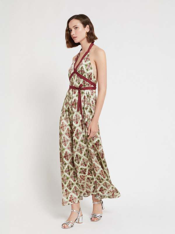 backless fitted maxi dress Pietro V-Neck Backless Maxi Dress In Black M / Black