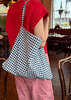 Le Bon Shoppe Happy Carry Bag - Navy Gingham - Thumbnail 1