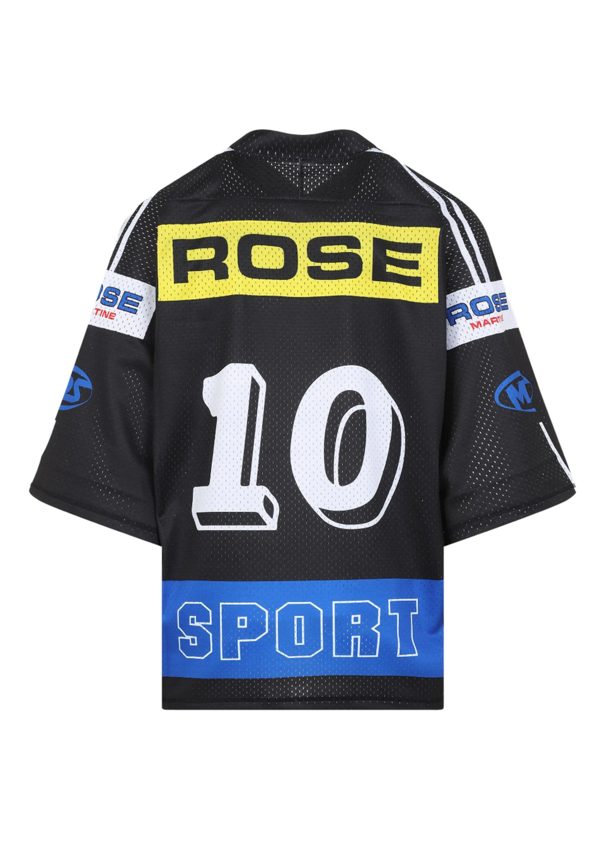 トップス MARTINE ROSE OVERSIZED FOOTBALL TOP OVERSIZED FOOTBALL TOP in BLACK | Martine Rose