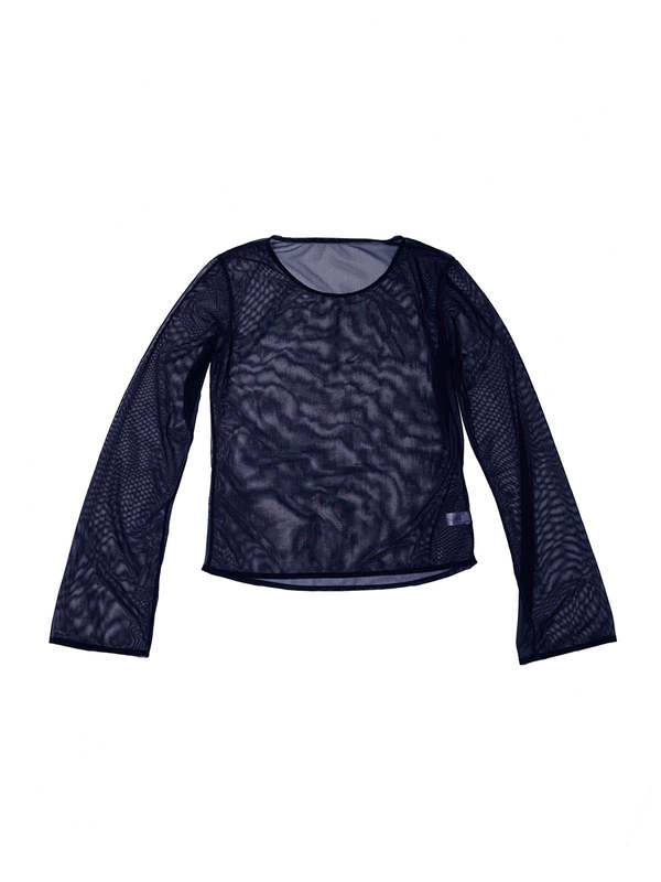 Simone Wild Mesh Easy LS Shirt - Navy