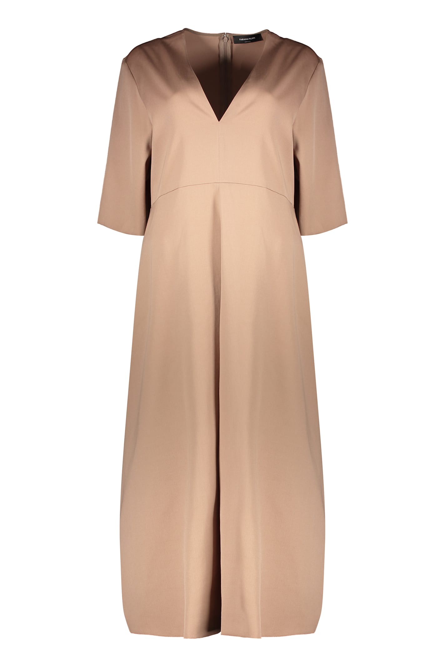ワンピース FABIANA FILIPPI VIRGIN WOOL MIDI DRESS Fabiana Filippi Black Virgin Wool Midi Dress | ShopSimon