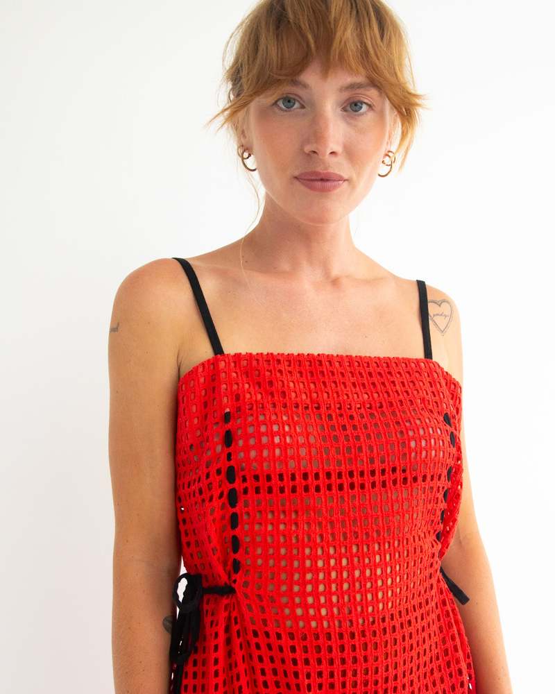 LWN Liu Dress - Taijin - Grid Eyelet Cotton