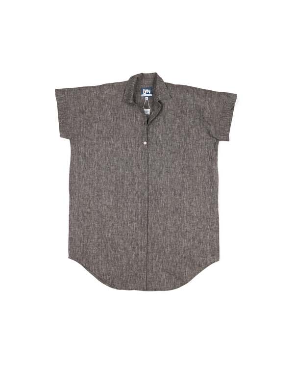 LWN Nou Dress - Cross Hatch Linen - Chocolate