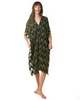 LWN Sello Caftan - Chive Dip Dye Ikat Check - Thumbnail 2