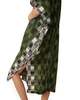 LWN Sello Caftan - Chive Dip Dye Ikat Check - Thumbnail 3