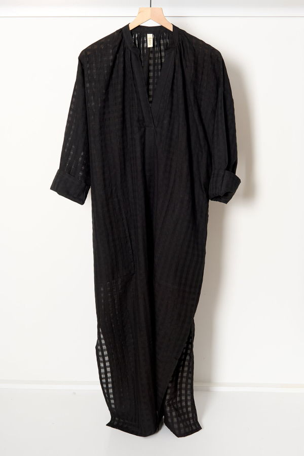Two Grid Long Caftan