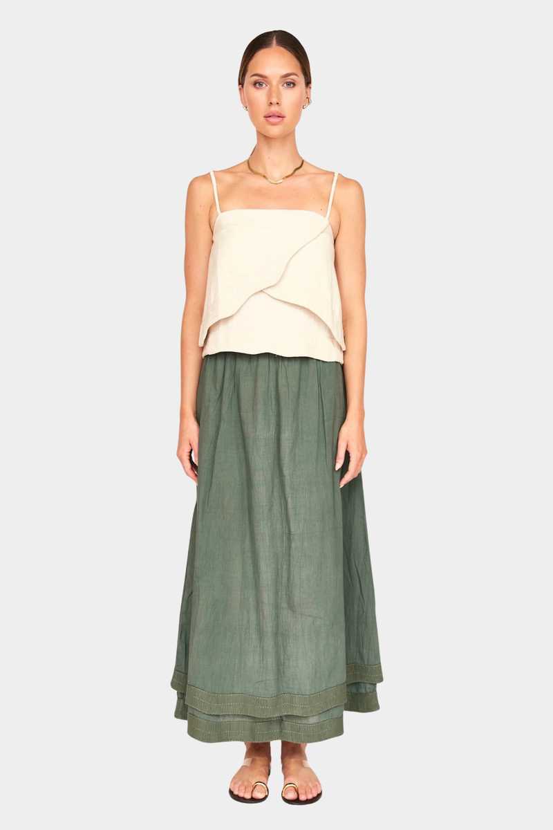 Mirth Verona Skirt - Verde Fossil