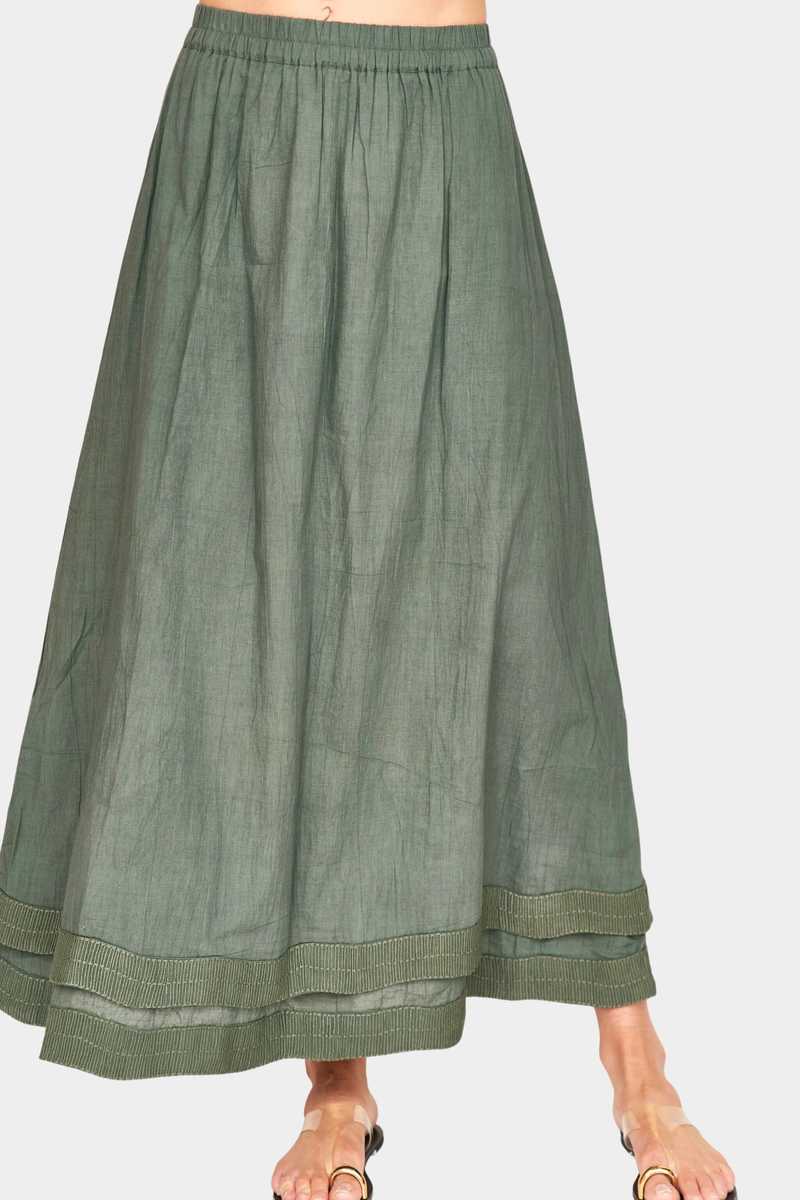 Mirth Verona Skirt - Verde Fossil
