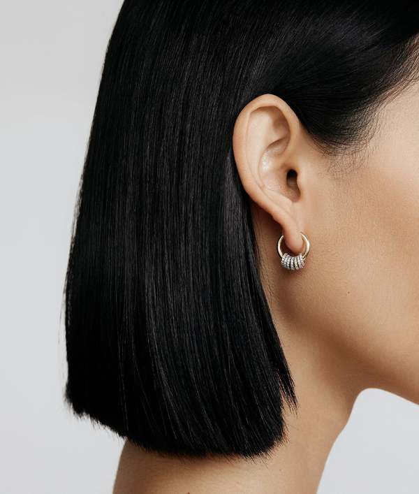 Shashi Gaia Pave Hoop Earrings Shashi Gaia Pave Hoop Earrings