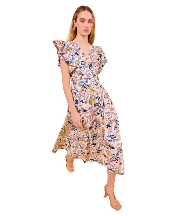 Ulla Johnson Darya Drop Waist Midi Dress on Garmentory