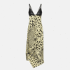 Nanushka Eleni Georgette and Alt-Leather Dress - Cheetah Black - Thumbnail 1