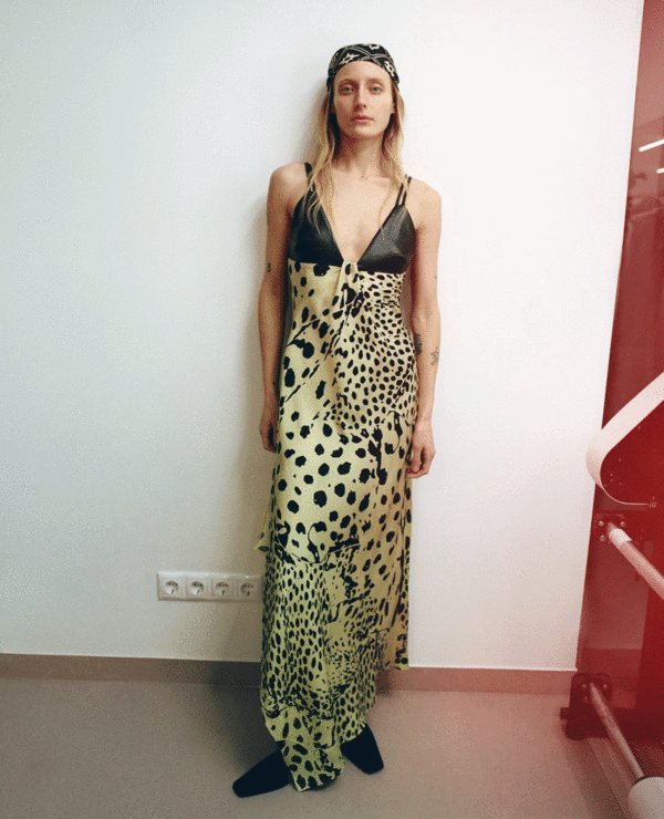 Nanushka Eleni Dress - Cheetah & Black
