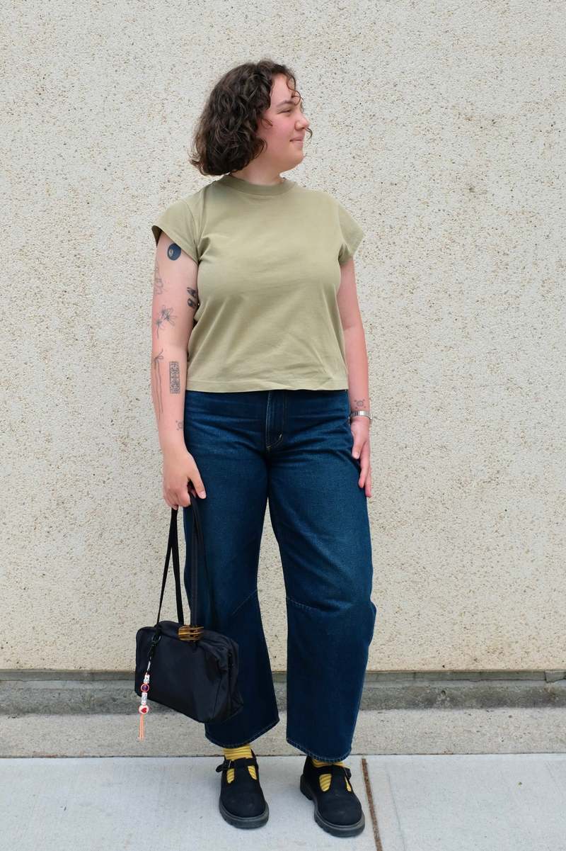 AGOLDE Bryce Cap Sleeve Tee