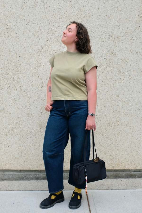 AGOLDE Bryce Cap Sleeve Tee