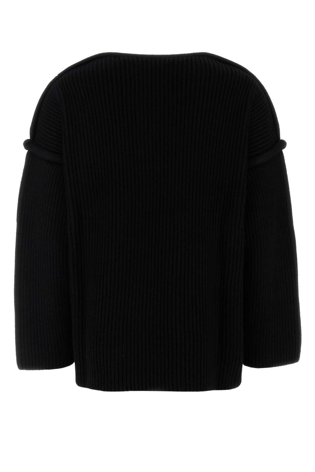 Jil Sander Black Wool Sweater - Image 2 of 2