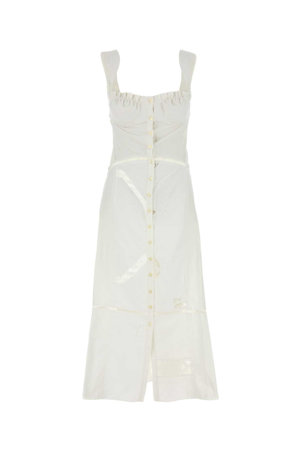 MARINE SERRE White Cotton Dress - White