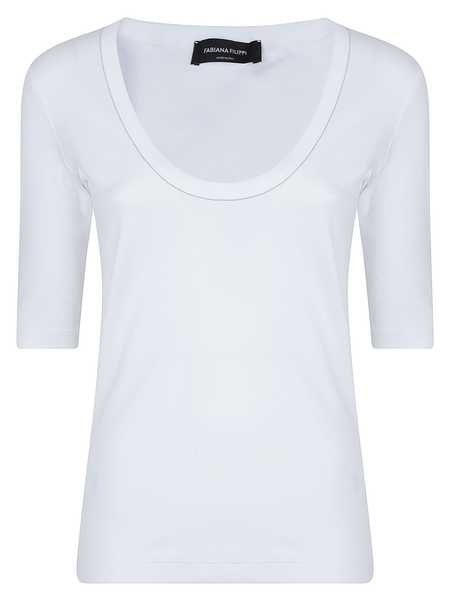 Tシャツ・カットソー FABIANA FILIPPI Polo shirt with diamond thread Fabiana Filippi Polo Shirt With Diamond Thread in White | Lyst