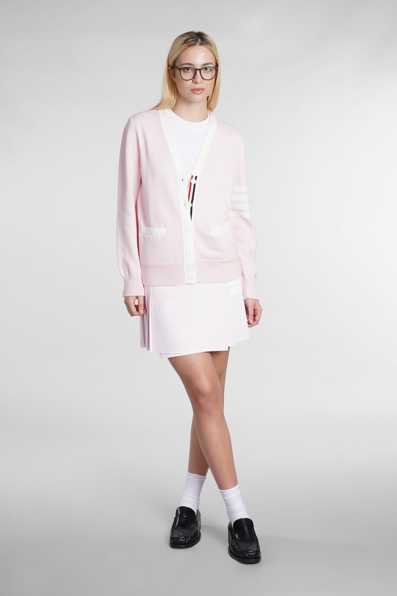 スカート THOM BROWNE Pastel Pink Viscose Blend Mini Skirt Thom Browne Pastel Pink Viscose Blend Mini Skirt - Light