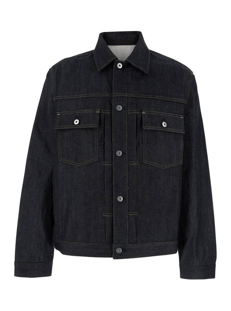JIL SANDER cotton Trucker Jacket 3連ボタン Jil Sander Cotton Denim Jacket | Blue | FARFETCH JO