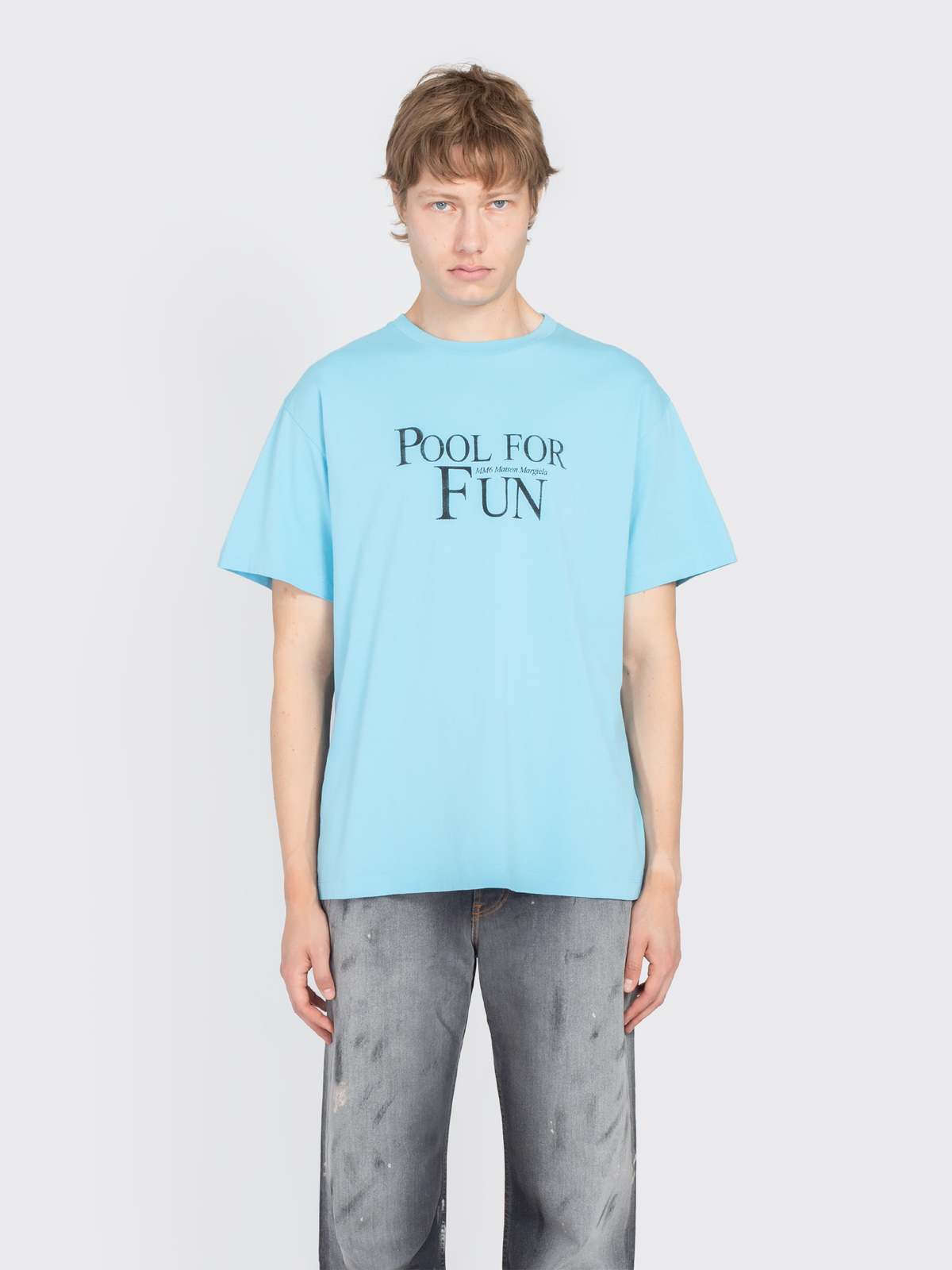 国内発送☆MM6 Maison Margiela☆T-SHIRT/TURQUOISE Maison Margiela MM6 Pool For Fun T-Shirt - Blue | Garmentory