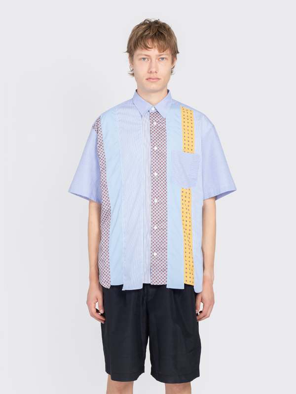 Comme des Garçons Patchwork Short Sleeve Shirt | Garmentory