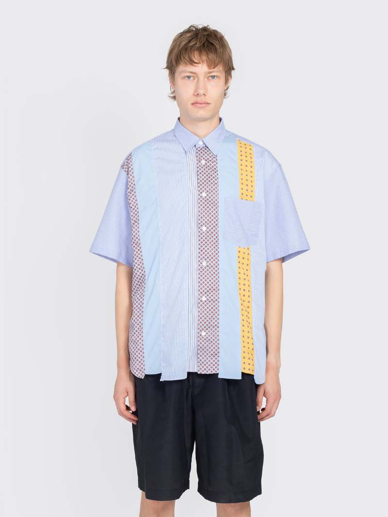 Comme des Garçons Patchwork Short Sleeve Shirt | Garmentory