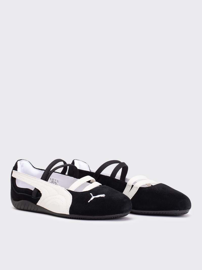 Puma Speedcat Ballet Suede Sneaker - Black/White/Warm White Puma Speedcat Ballet Suede Sneaker - Black/White/Warm White