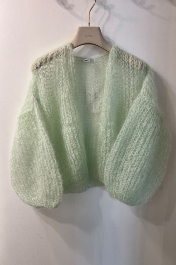 Maiami Light Mohair Bomber - Light Green