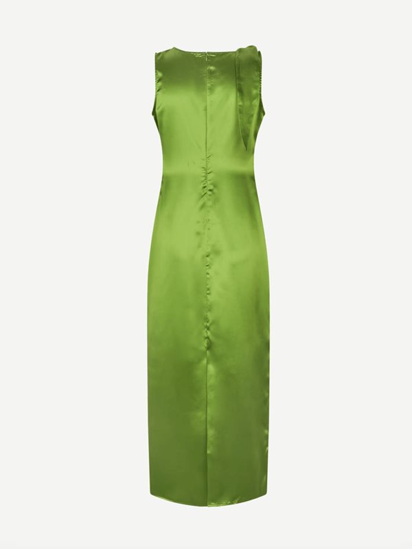 sim and sam green dress Chateau Satin Allegria Flutter Sleeve Midi Dress Curve EMERALD / 3X by Sugarlips